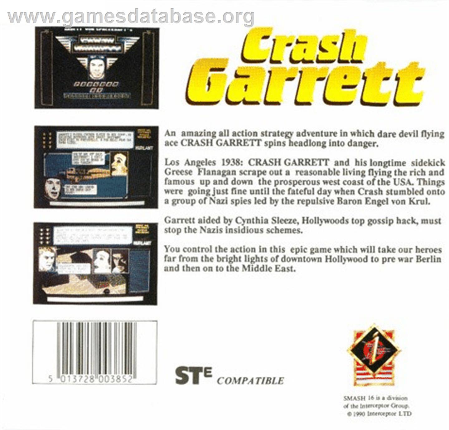 Crash Garrett - Atari ST - Artwork - Box Back