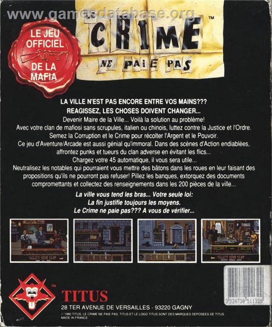 Crime Does Not Pay - Atari ST - Artwork - Box Back