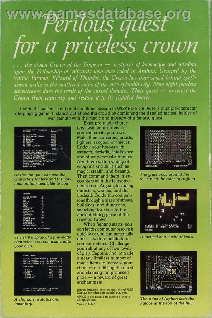 Crimson Crown - Atari ST - Artwork - Box Back