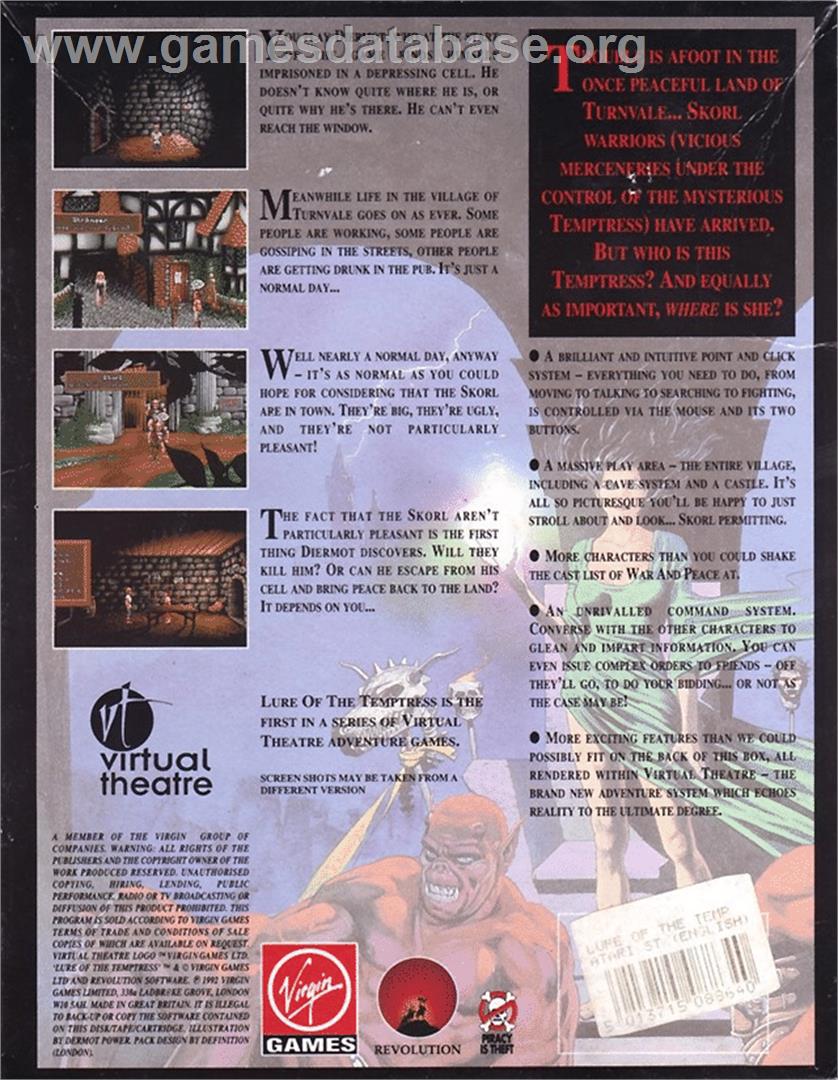 Curse of the Azure Bonds - Atari ST - Artwork - Box Back