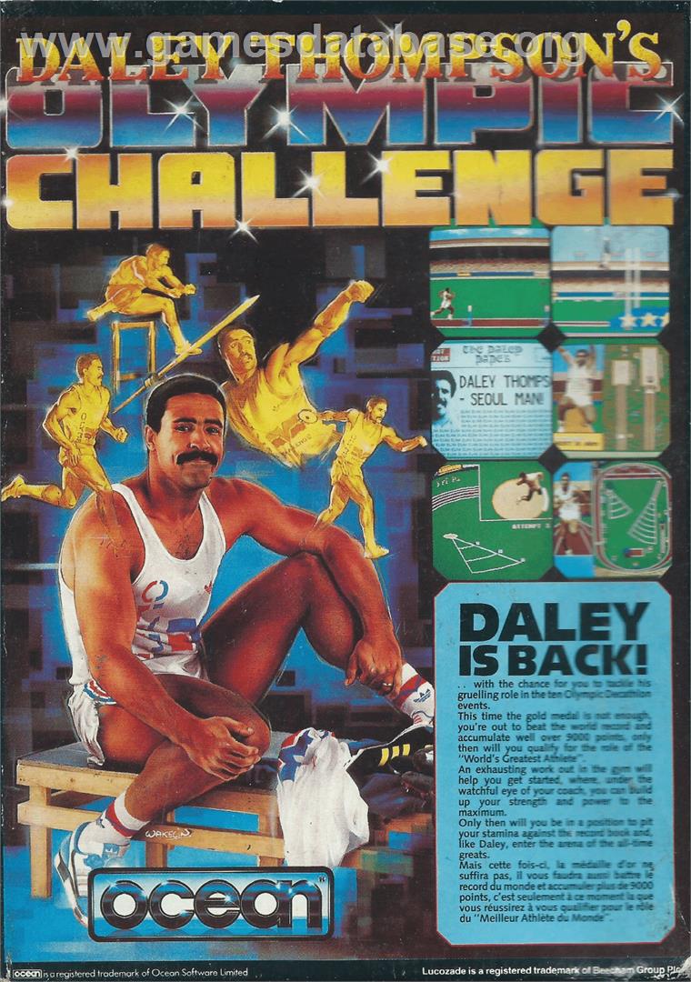 Daley Thompson's Olympic Challenge - Atari ST - Artwork - Box Back