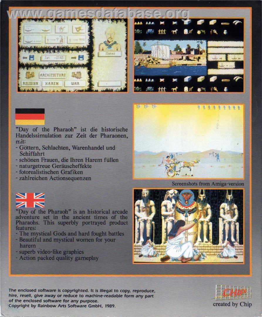 Day Of The Pharaoh - Atari ST - Artwork - Box Back