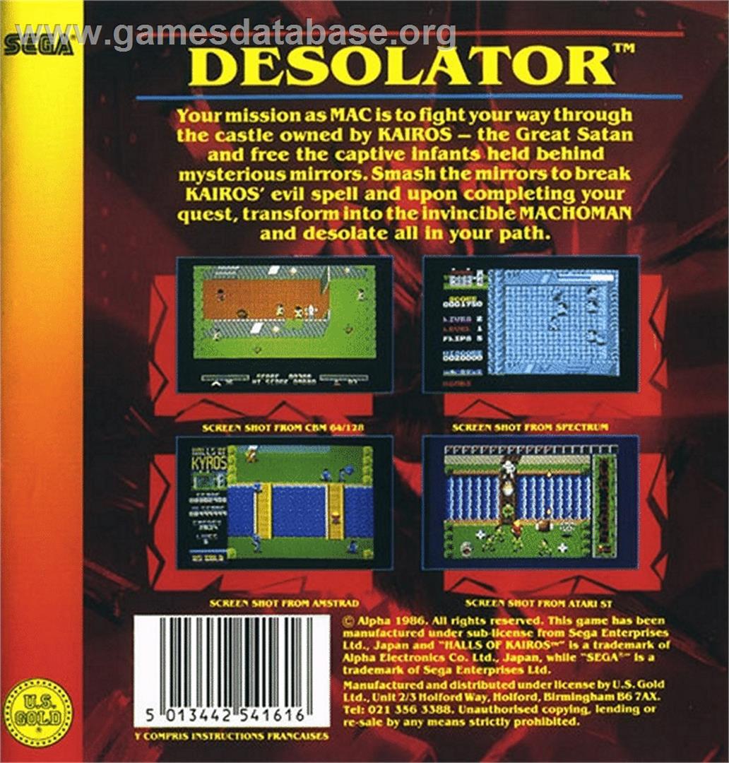 Desolator - Atari ST - Artwork - Box Back