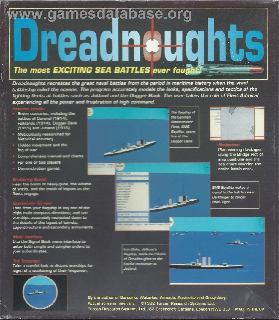 Dreadnoughts - Atari ST - Artwork - Box Back