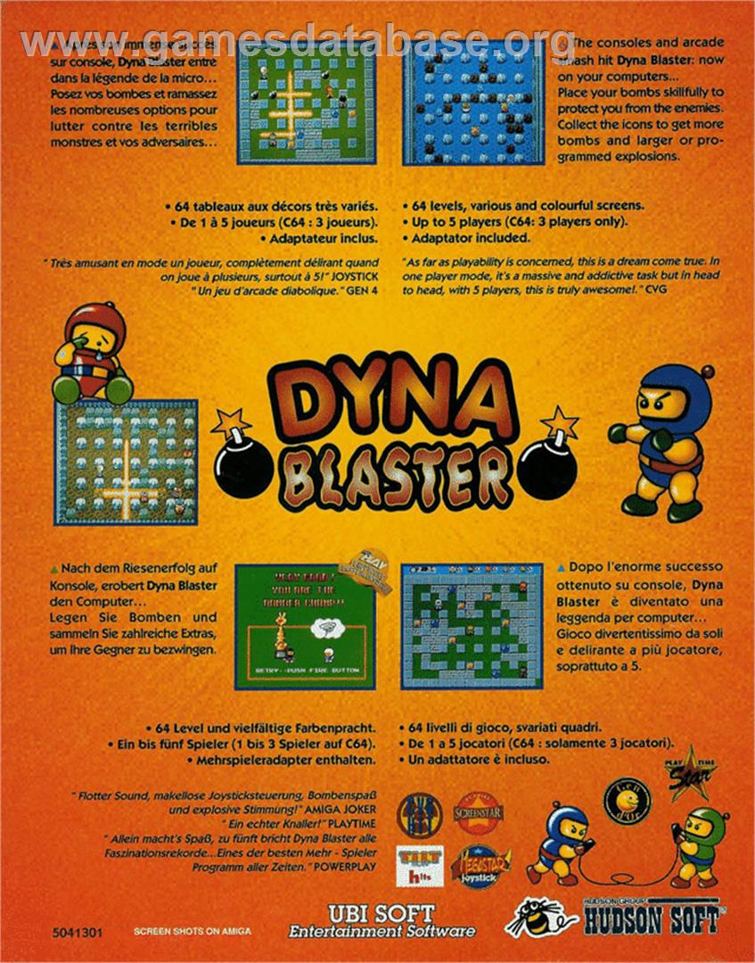 Dyna Blaster - Atari ST - Artwork - Box Back