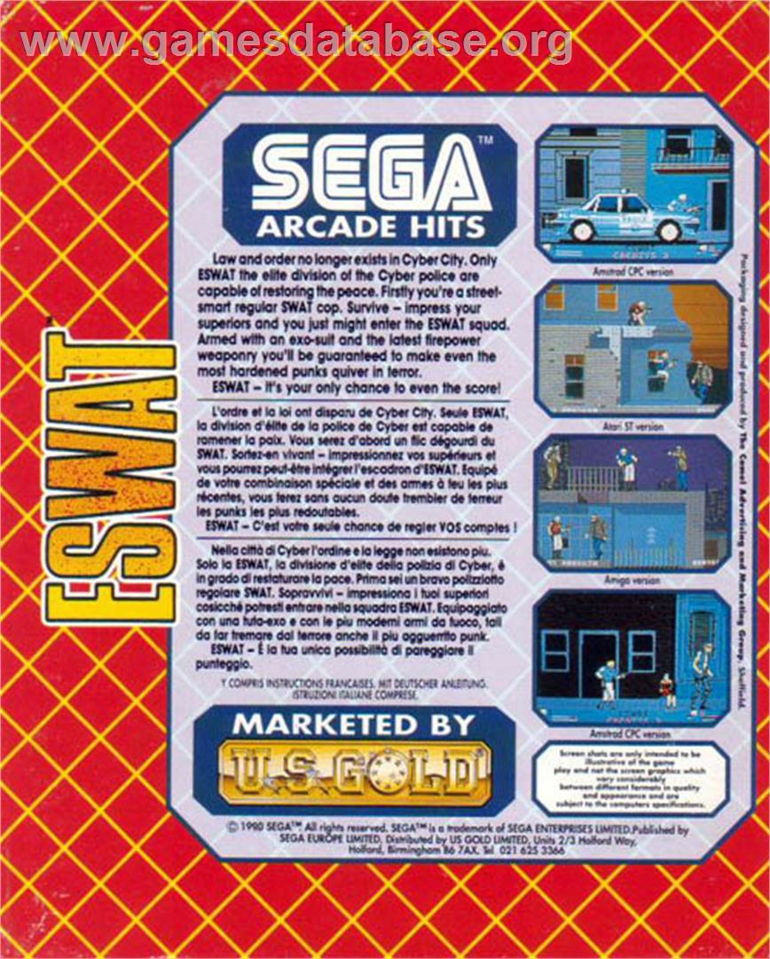 E-SWAT: Cyber Police - Atari ST - Artwork - Box Back
