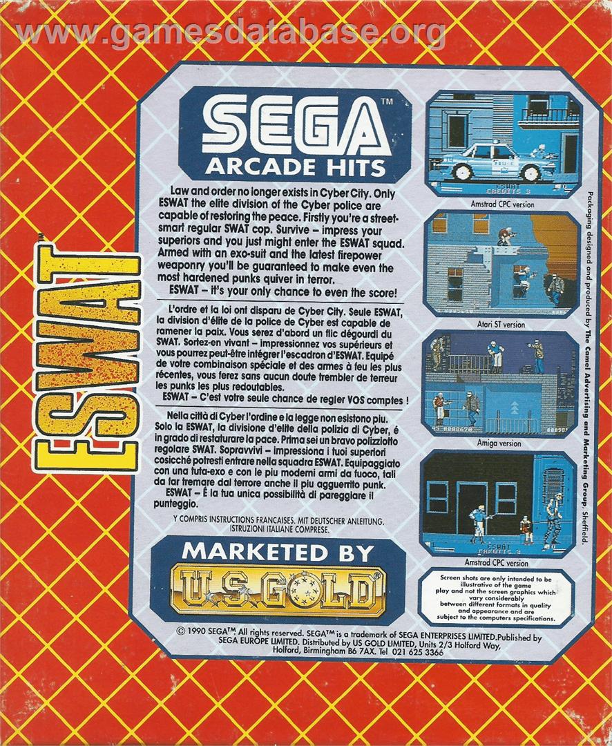 ESWAT - Atari ST - Artwork - Box Back