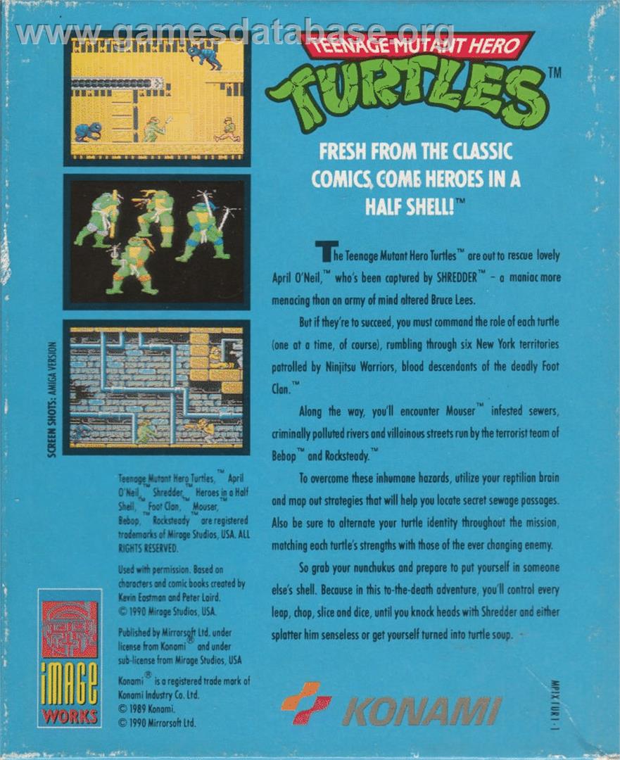Electric Crayon Deluxe: Teenage Mutant Hero Turtles: World Tour - Atari ST - Artwork - Box Back