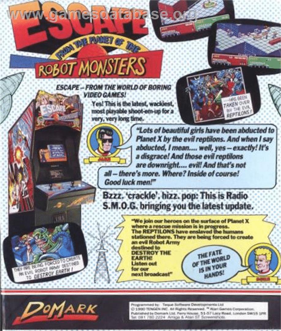 Escape from the Planet of the Robot Monsters - Atari ST - Artwork - Box Back