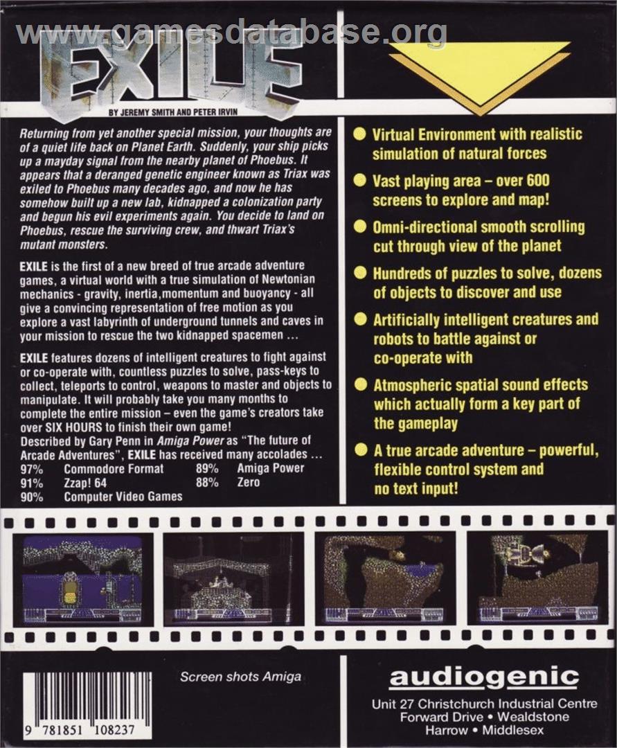 Exile - Atari ST - Artwork - Box Back