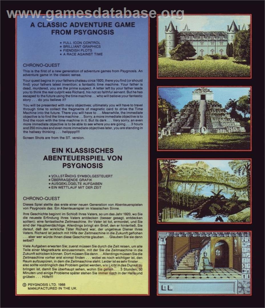 Explora - Time Run - Atari ST - Artwork - Box Back