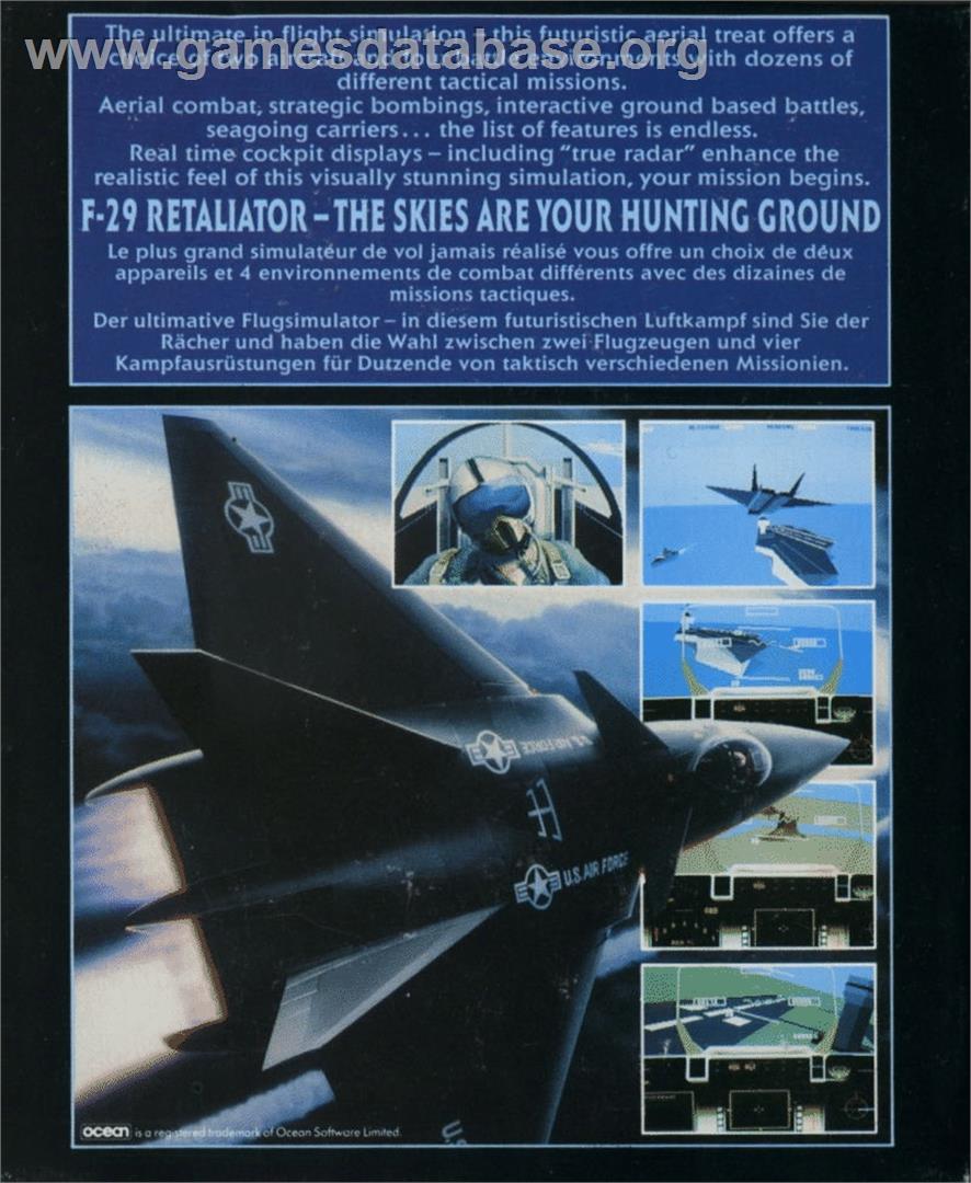 F29 Retaliator - Atari ST - Artwork - Box Back
