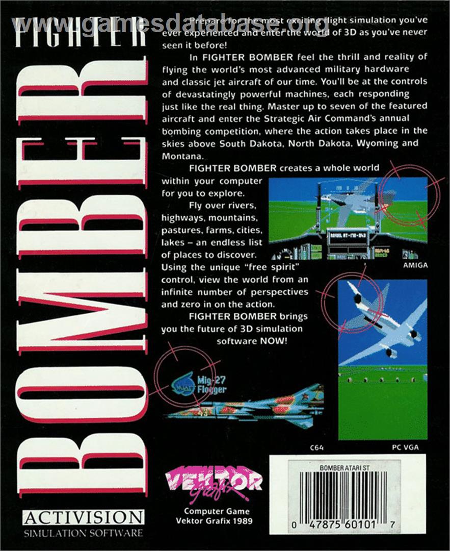 Fighter Bomber - Atari ST - Artwork - Box Back