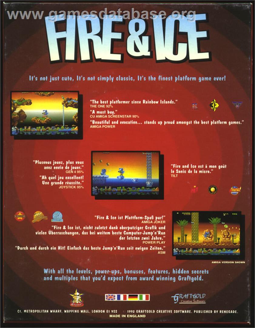 Fire and Ice - Atari ST - Artwork - Box Back