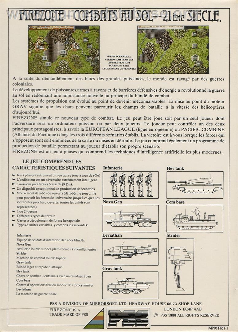 Firezone - Atari ST - Artwork - Box Back