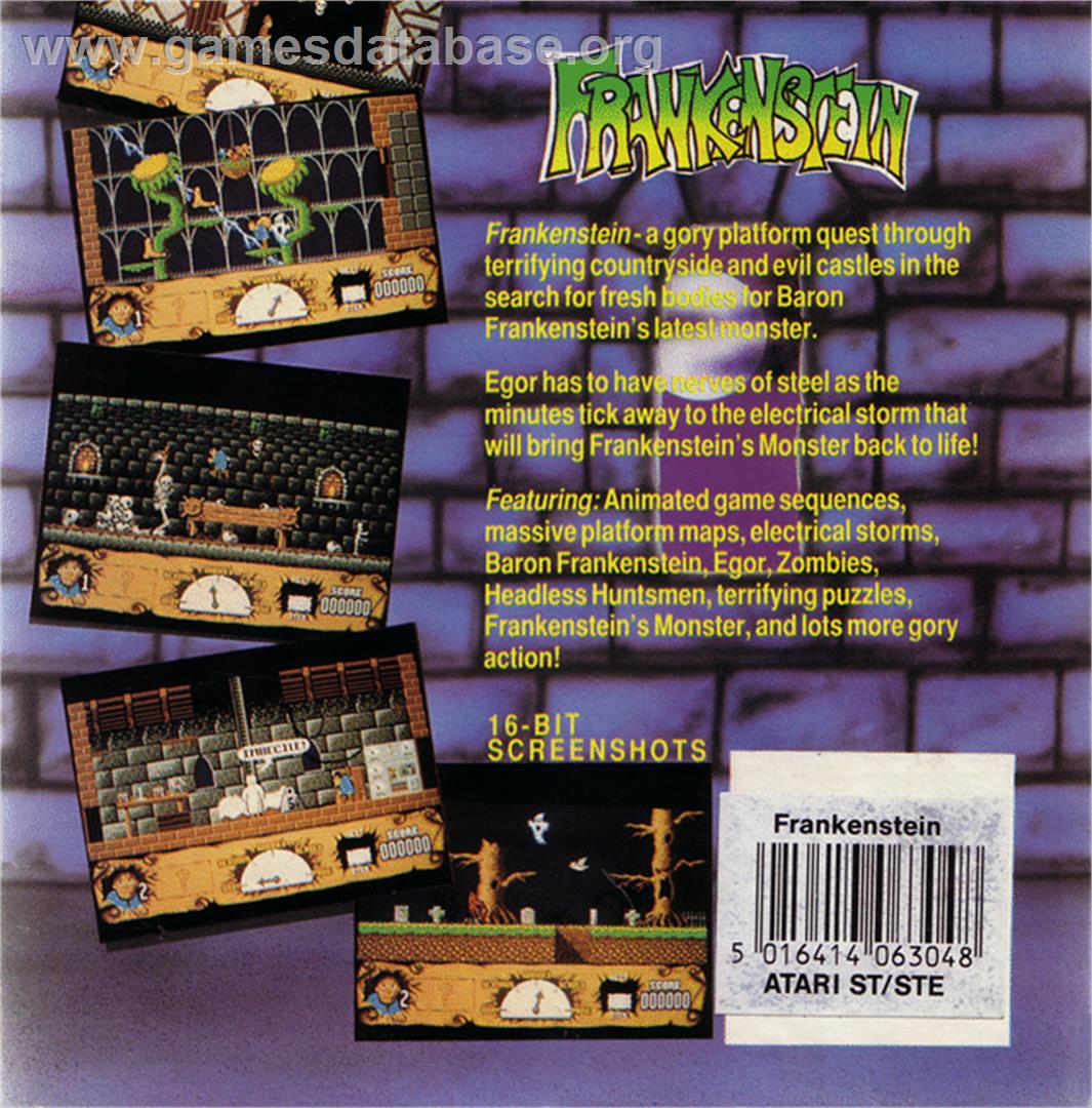 Frankenstein - Atari ST - Artwork - Box Back