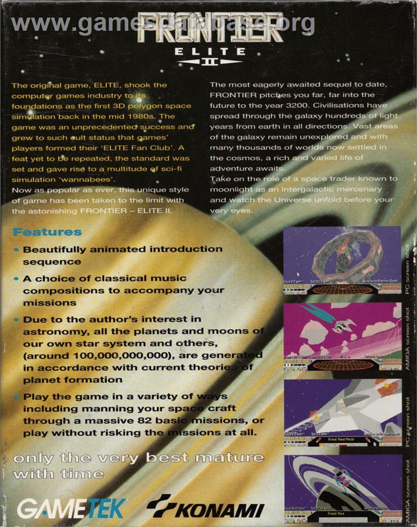 Frontier - Elite 2 - Atari ST - Artwork - Box Back