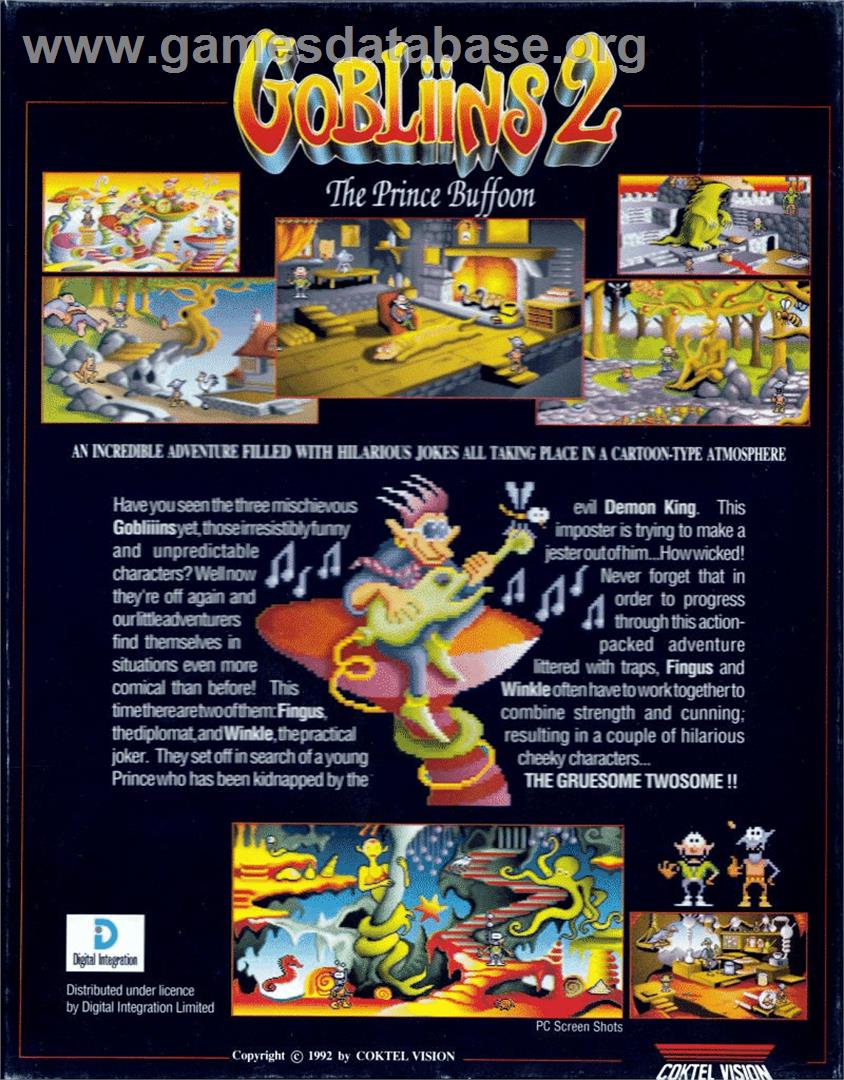 Gobliins 2 - The Prince Buffoon - Atari ST - Artwork - Box Back