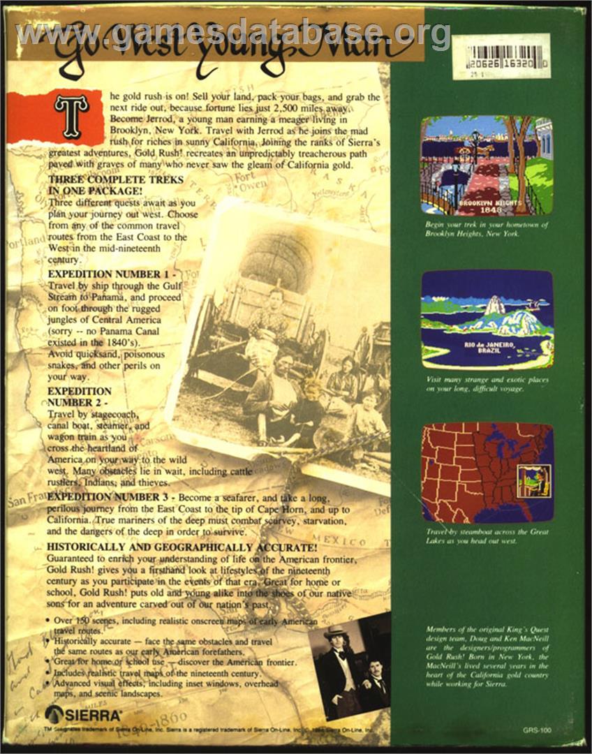 Gold Rush - Atari ST - Artwork - Box Back