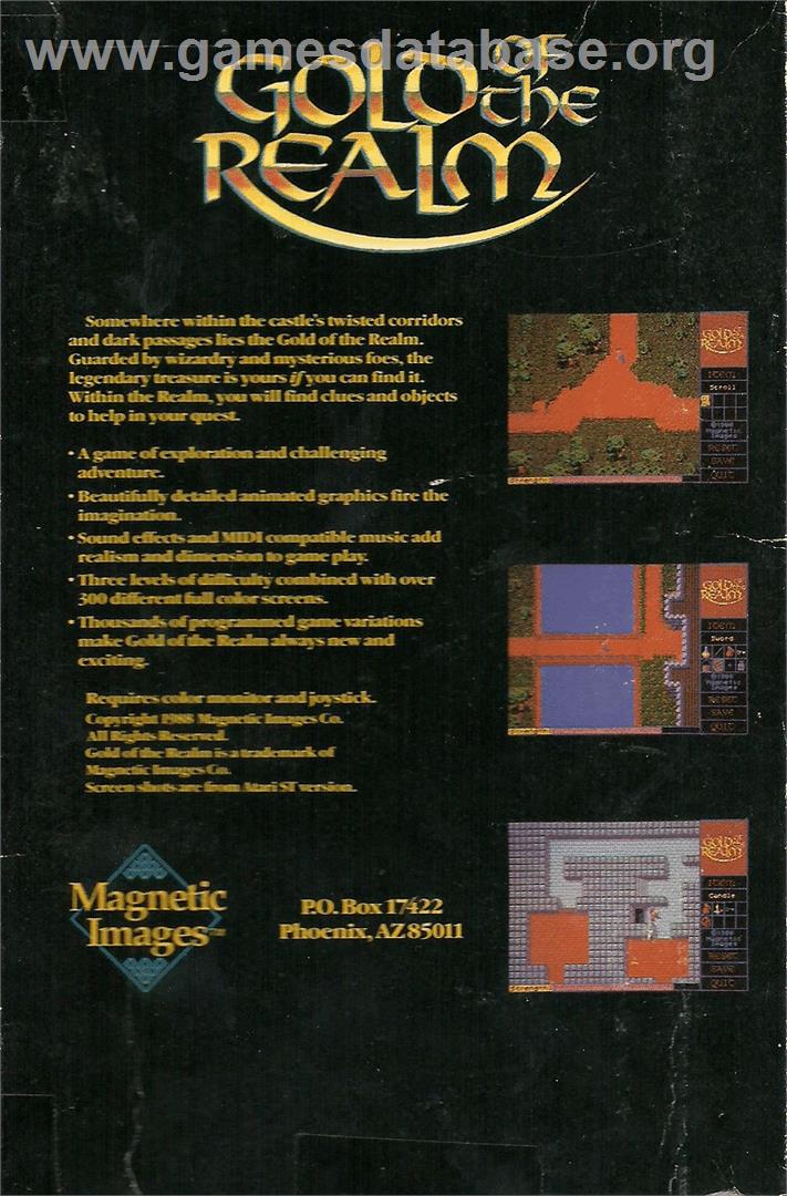 Gold of the Realm - Atari ST - Artwork - Box Back
