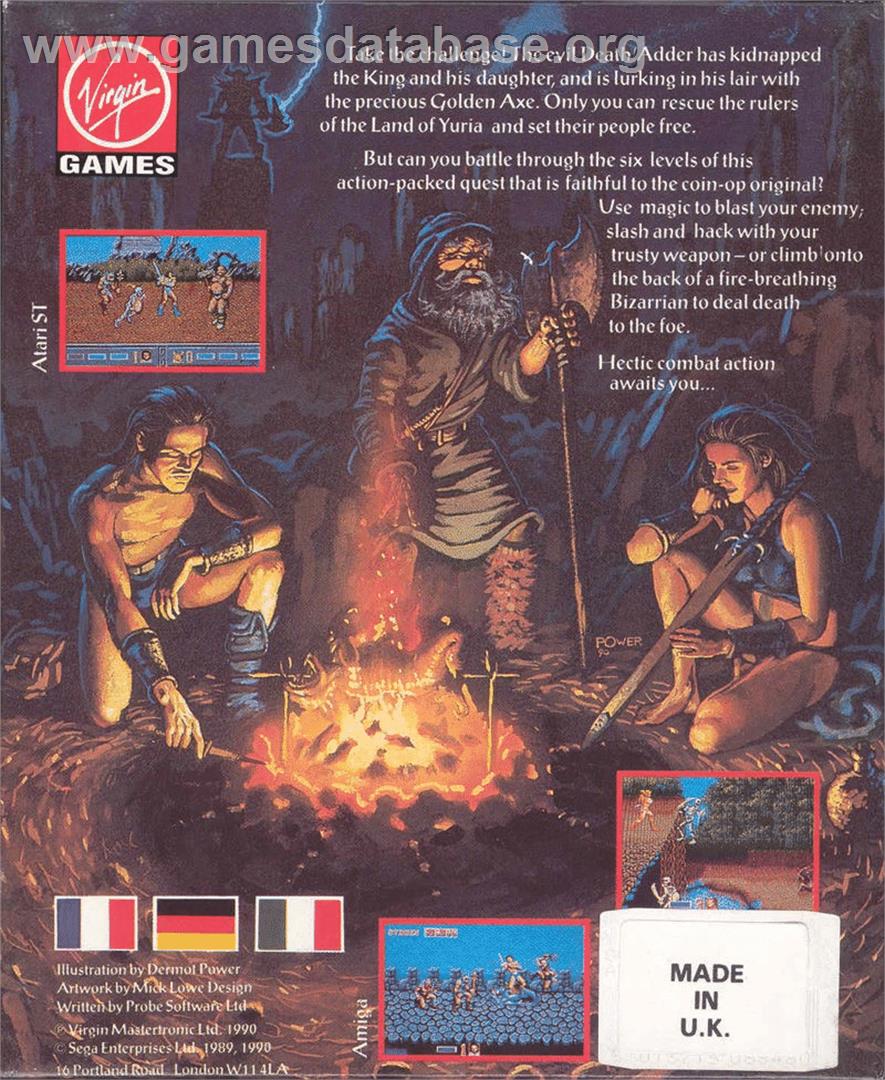 Golden Axe - Atari ST - Artwork - Box Back
