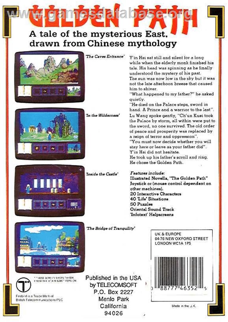 Golden Path - Atari ST - Artwork - Box Back