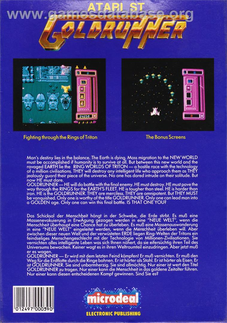 Goldrunner - Atari ST - Artwork - Box Back
