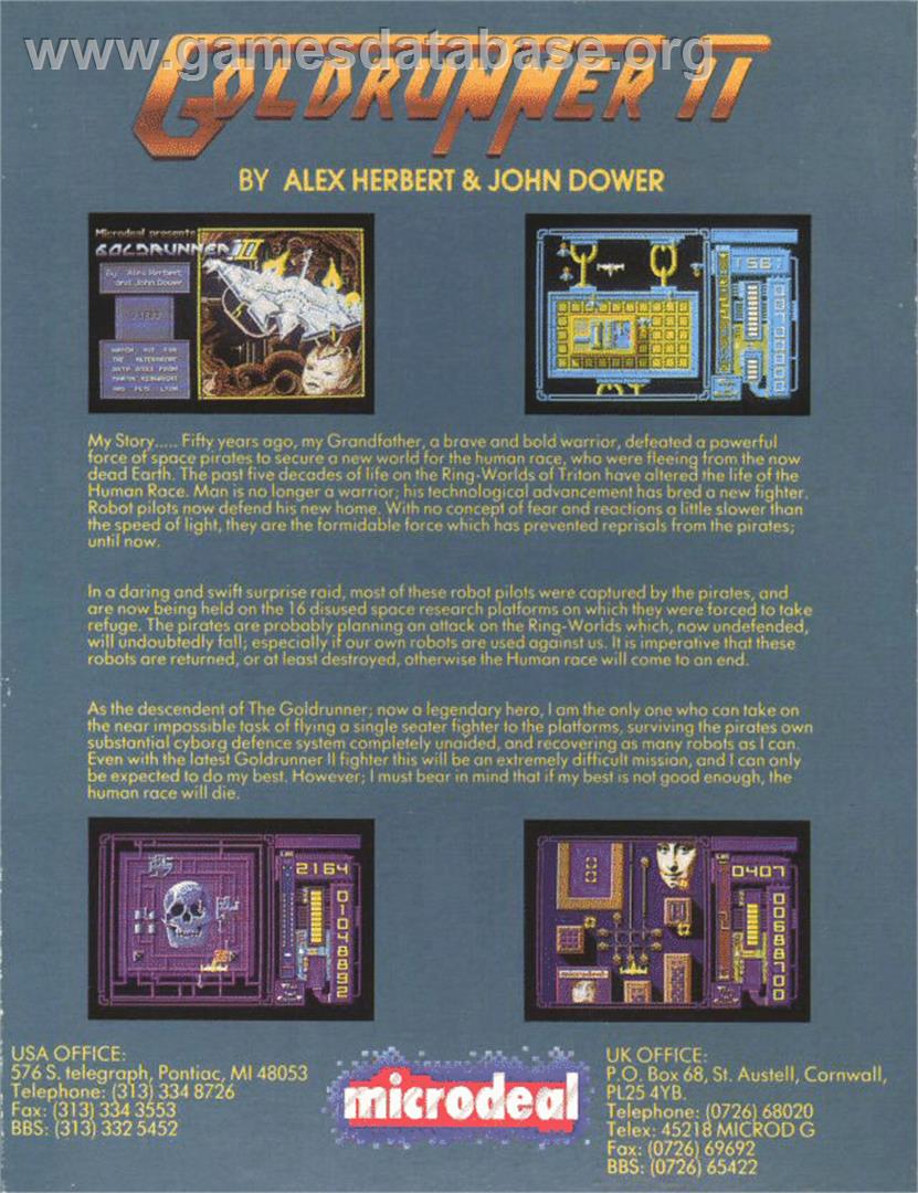 Goldrunner 2 - Atari ST - Artwork - Box Back