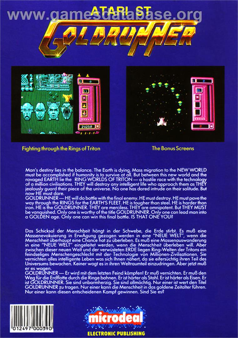 Grid Runner - Atari ST - Artwork - Box Back