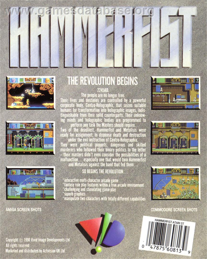 Hammerfist - Atari ST - Artwork - Box Back