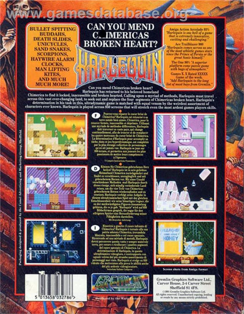 Harlequin - Atari ST - Artwork - Box Back