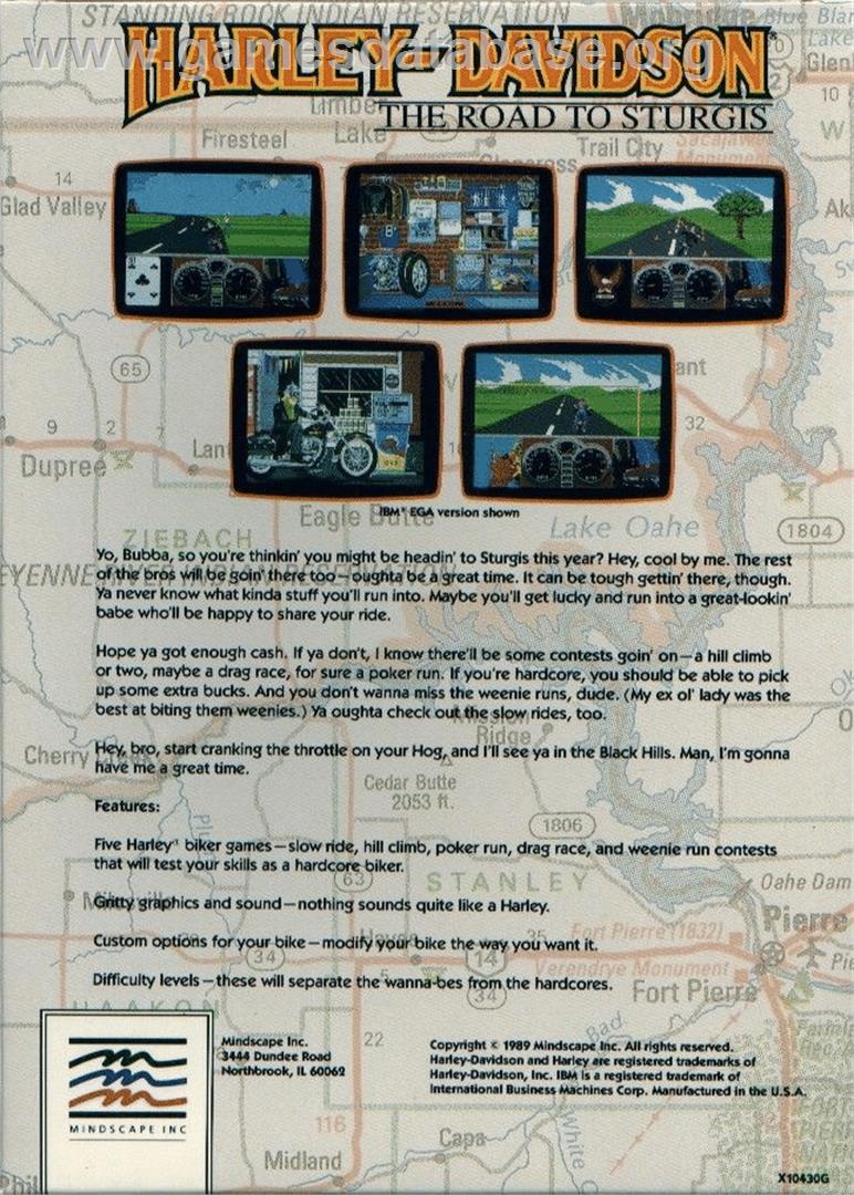 Harley-Davidson: The Road to Sturgis - Atari ST - Artwork - Box Back
