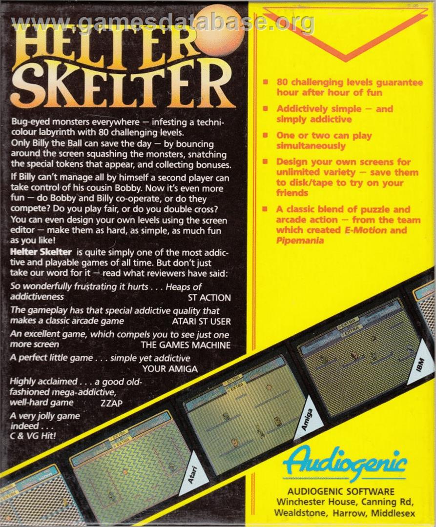 Helter Skelter - Atari ST - Artwork - Box Back