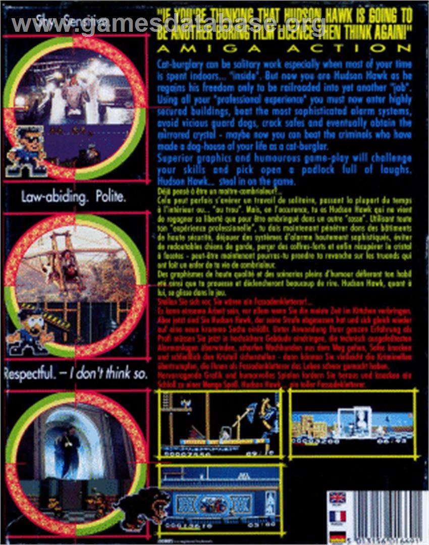 Hudson Hawk - Atari ST - Artwork - Box Back
