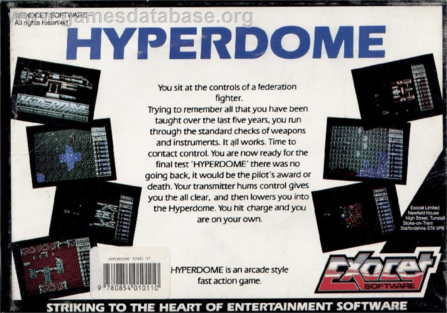 Hyperdome - Atari ST - Artwork - Box Back