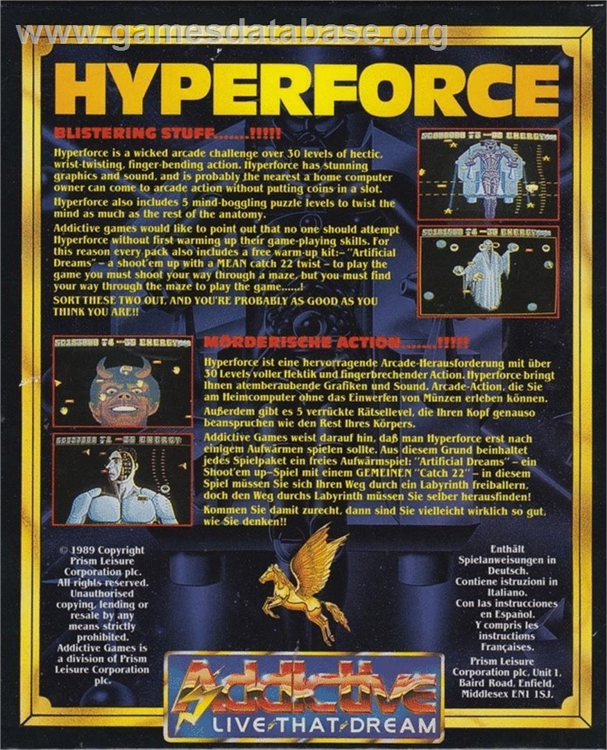 Hyperforce - Atari ST - Artwork - Box Back