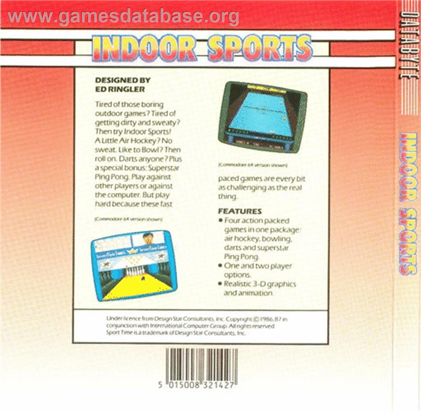 Indoor Sports - Atari ST - Artwork - Box Back
