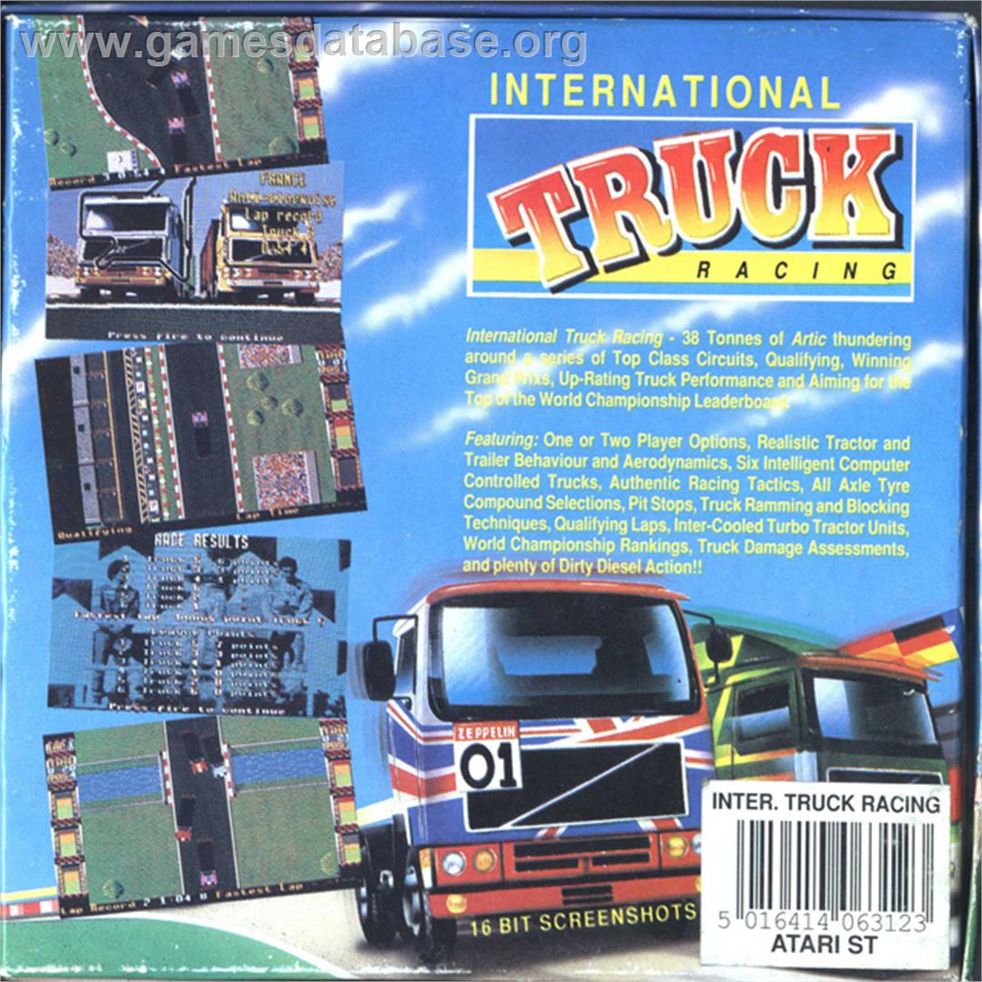 International Truck Racing - Atari ST - Artwork - Box Back