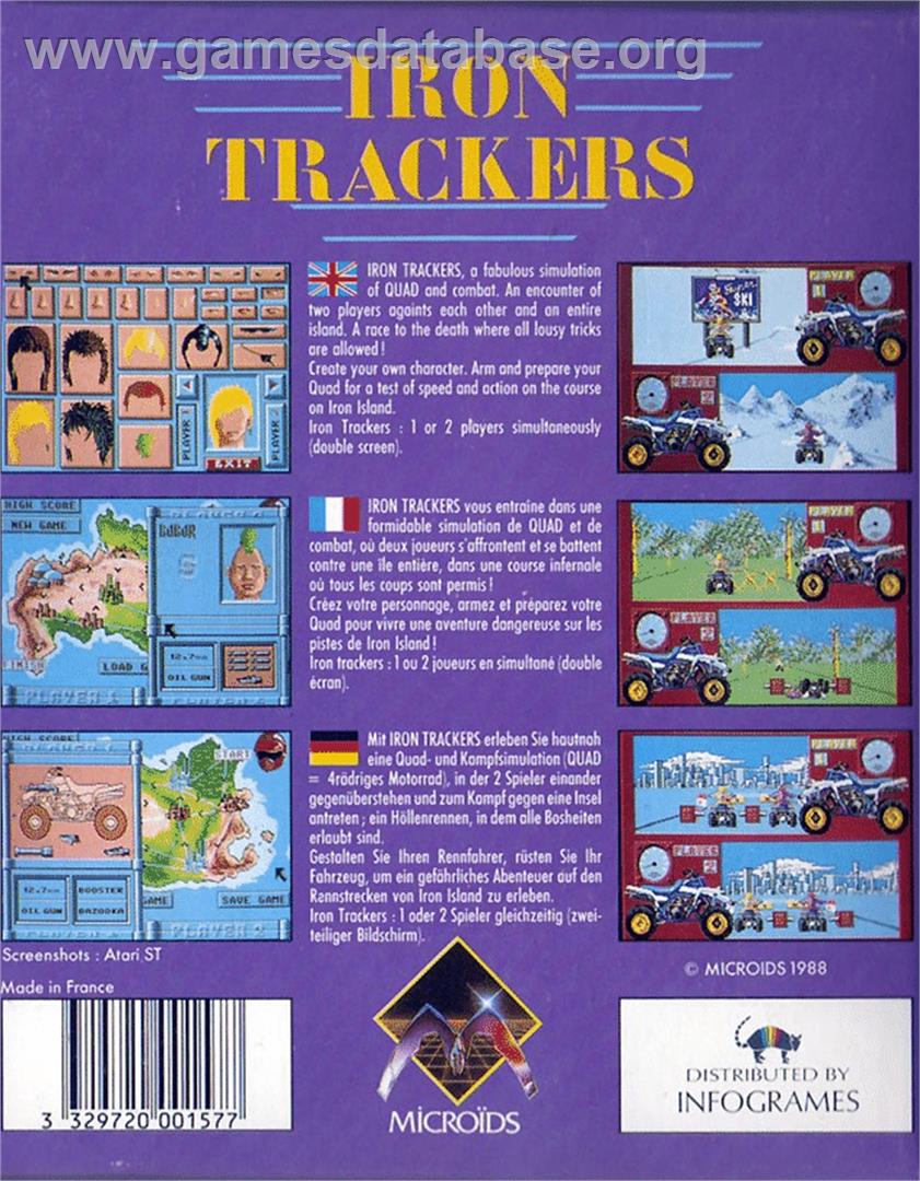Iron Trackers - Atari ST - Artwork - Box Back