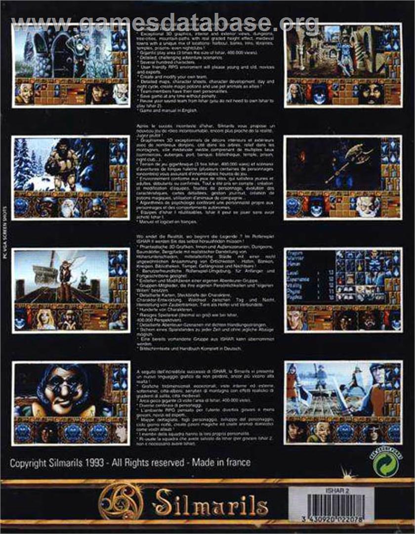 Ishar 2: Messengers of Doom - Atari ST - Artwork - Box Back