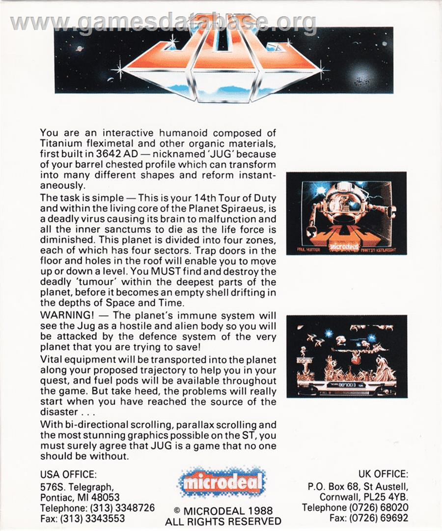 Jug - Atari ST - Artwork - Box Back