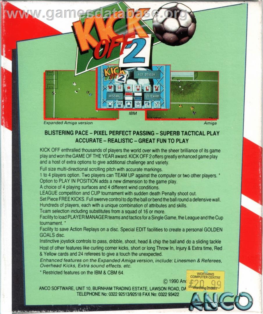 Kick Off 2 - Atari ST - Artwork - Box Back