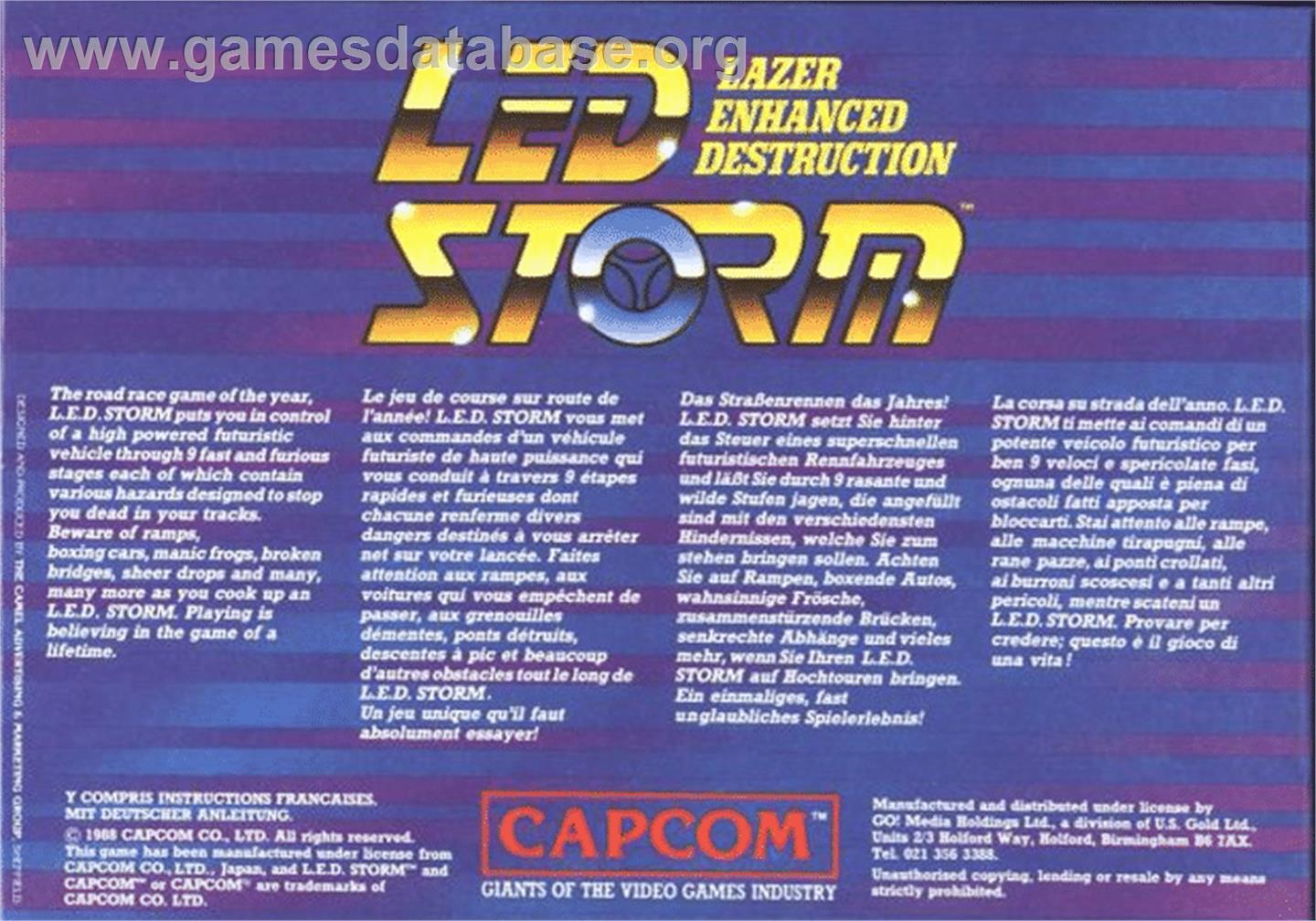 L.E.D. Storm - Atari ST - Artwork - Box Back