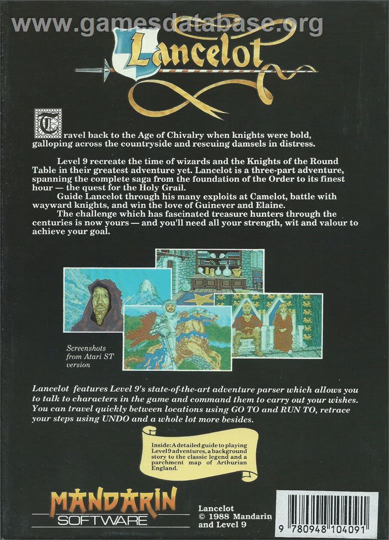 Lancelot - Atari ST - Artwork - Box Back