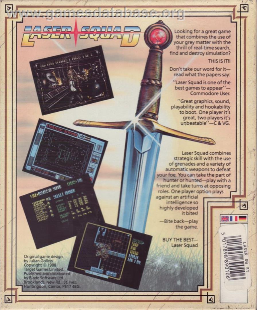 Laser Squad - Atari ST - Artwork - Box Back