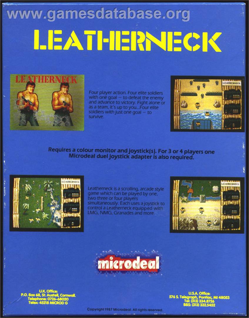 Leather Neck - Atari ST - Artwork - Box Back