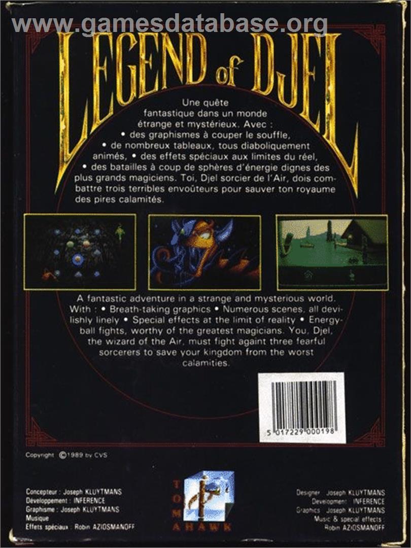 Legend Of Djel - Atari ST - Artwork - Box Back