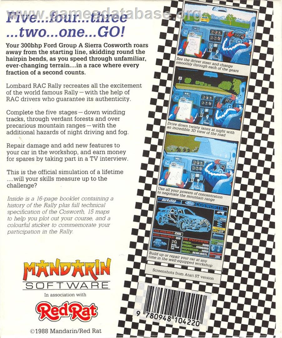 Lombard RAC Rally - Atari ST - Artwork - Box Back