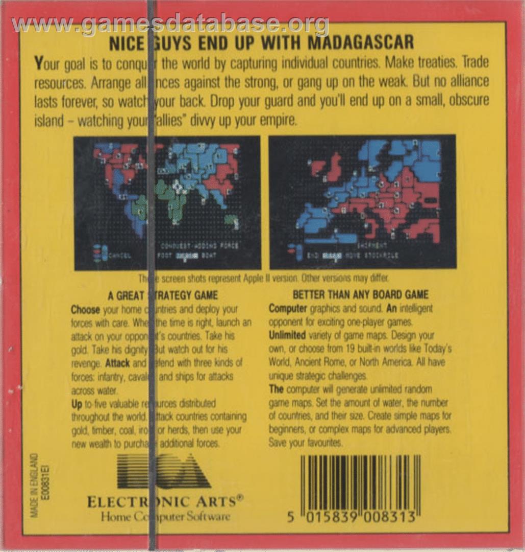 Lords of Conquest - Atari ST - Artwork - Box Back