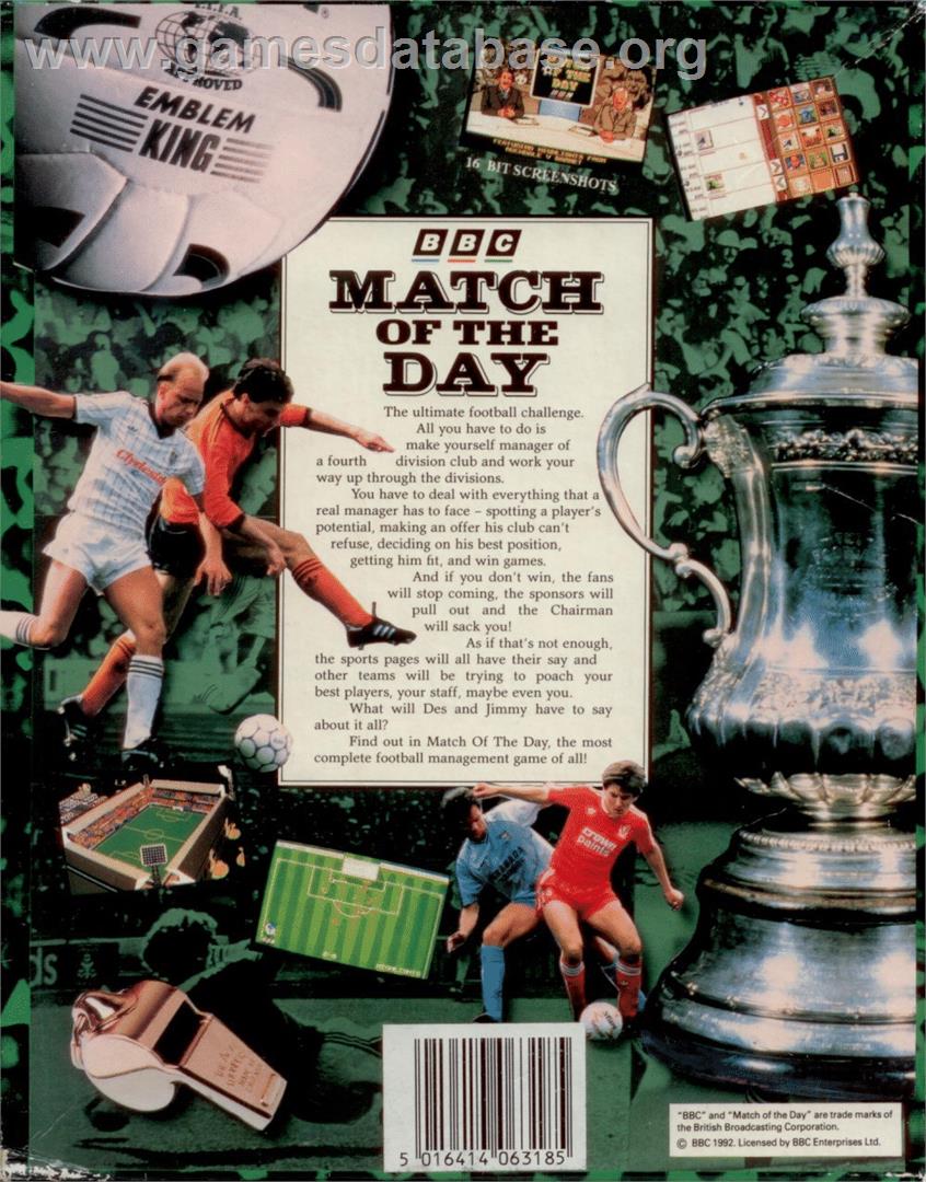 Match of the Day - Atari ST - Artwork - Box Back